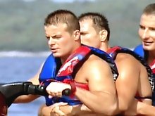 Jet Skiing jocks fuck each other after intense sporting session